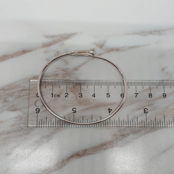 Bracelet with Hook Closure with CZ Charm - Picture 6 of 6